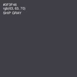 #3F3F46 - Ship Gray Color Image
